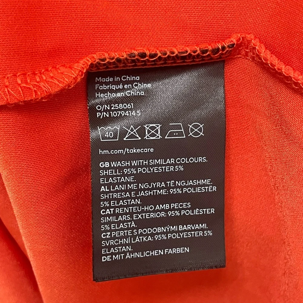 H&M NWT Women’s Small Orange Red Spaghetti Strap Women's Dress